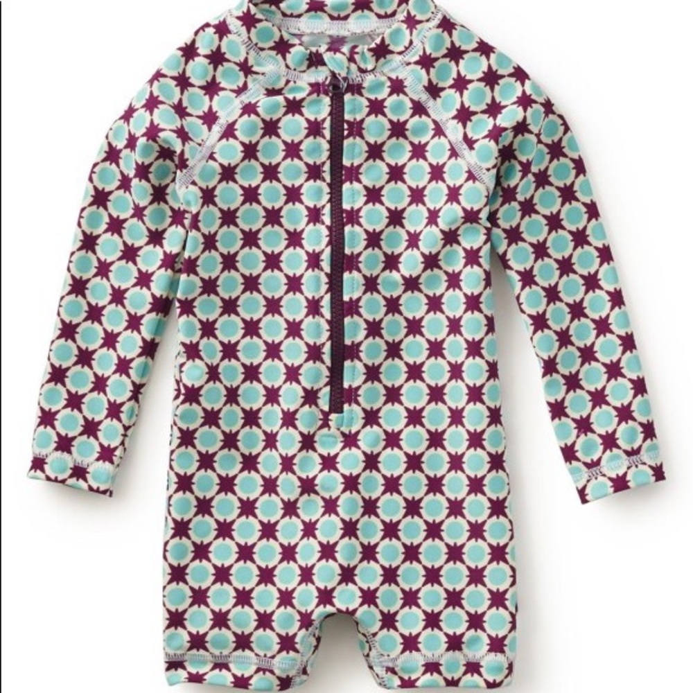 Tea Beachcomber rash guard one piece bathing suit swim suit 18-24 months